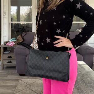 AUTHENTIC GUCCI Crossbody bag purse black tote bag